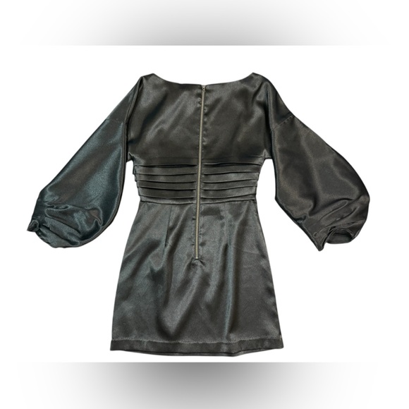 h:ours Cristiano Mini Dress in Black Noir Size Small - Picture 8 of 10